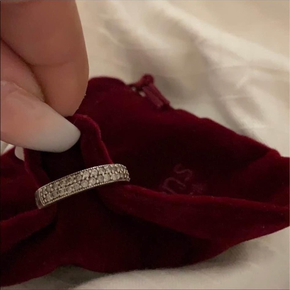 Macy's Silver Diamond Band Ring